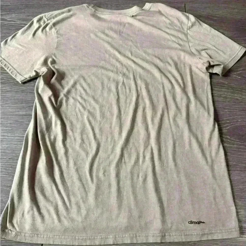Adidas Performance Athletic Tee Shirt Tan Medium